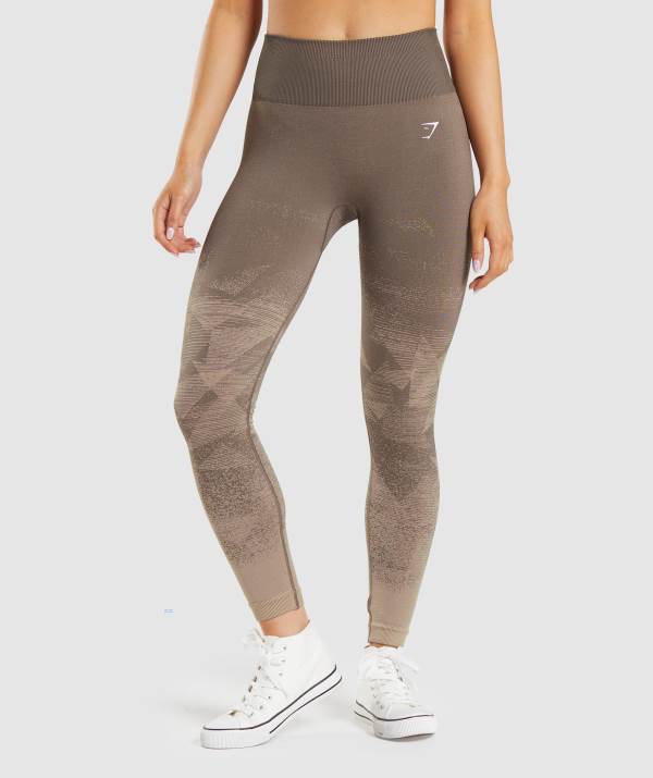 Damske Legíny Gymshark Adapt Ombre Seamless Hnede | TO4120596